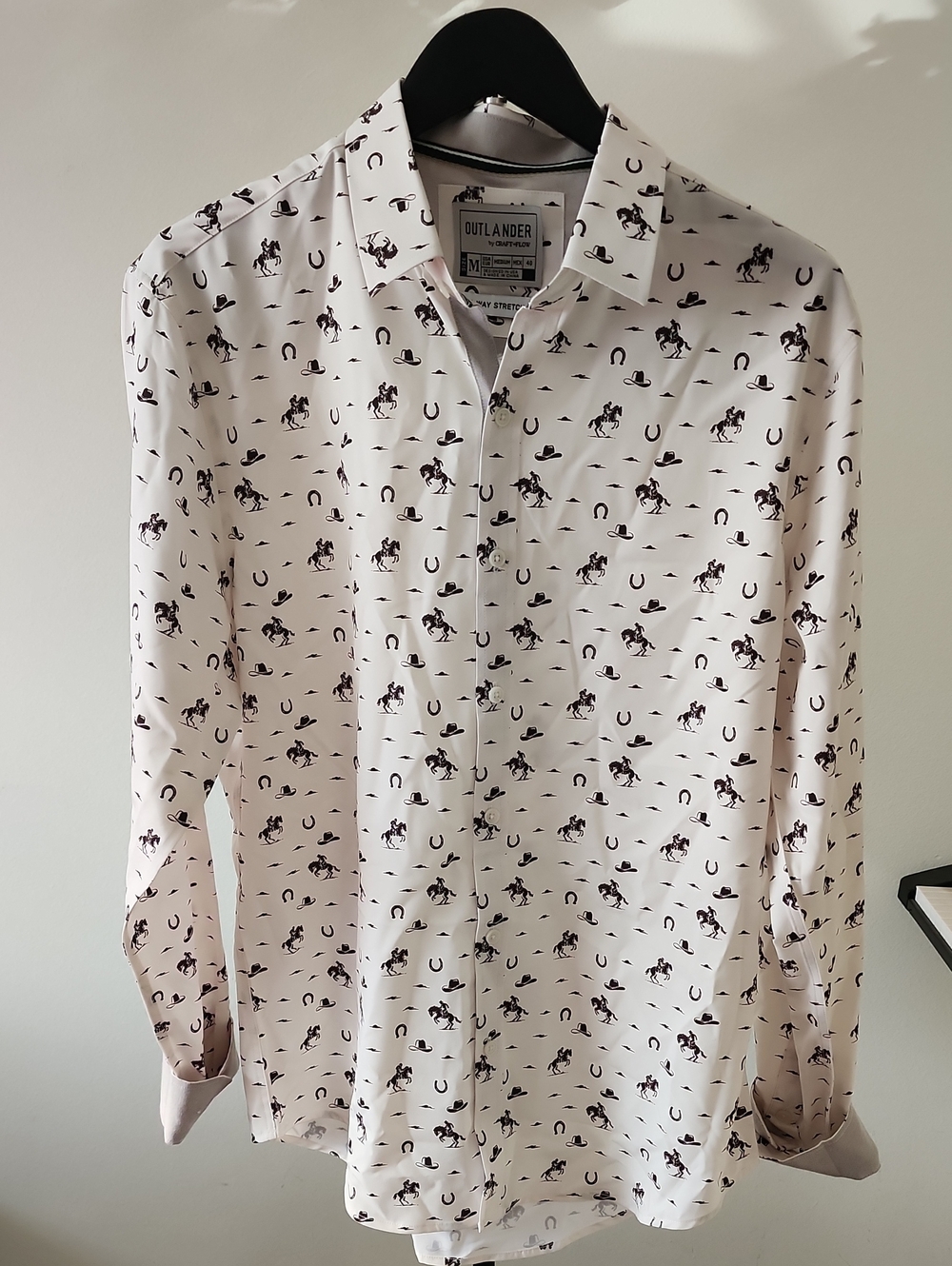 Outlander Western Cowboy 4-Way Stretch Shirt Men’s M - Picture 2 of 10